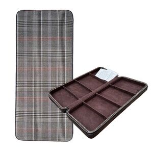 RED ENVELOPE Brown Leather Gadget Holder Box Organizer 12.5”x 5.5”x 2”